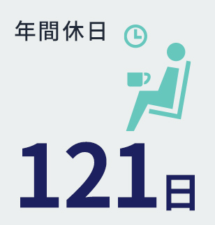 年間休日 121日